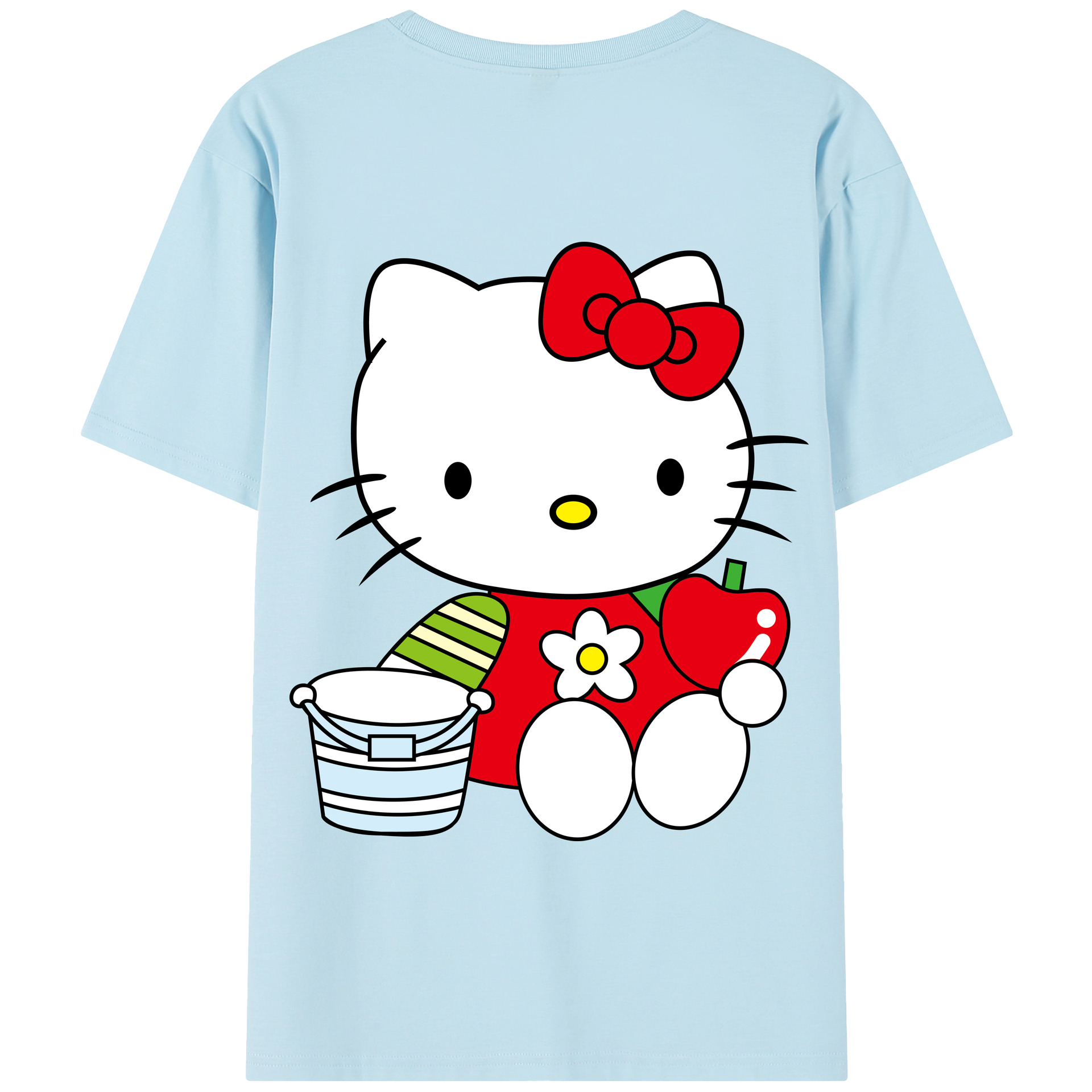 （画像用） Hello Kitty ハローキティ 綿100％半袖Tシャツ（背面プリント）